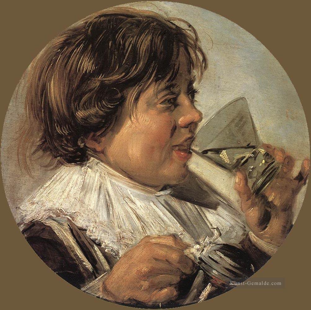 Trinkt Junge Porträt Niederlande Goldenen Zeitalter Frans Hals Ölgemälde